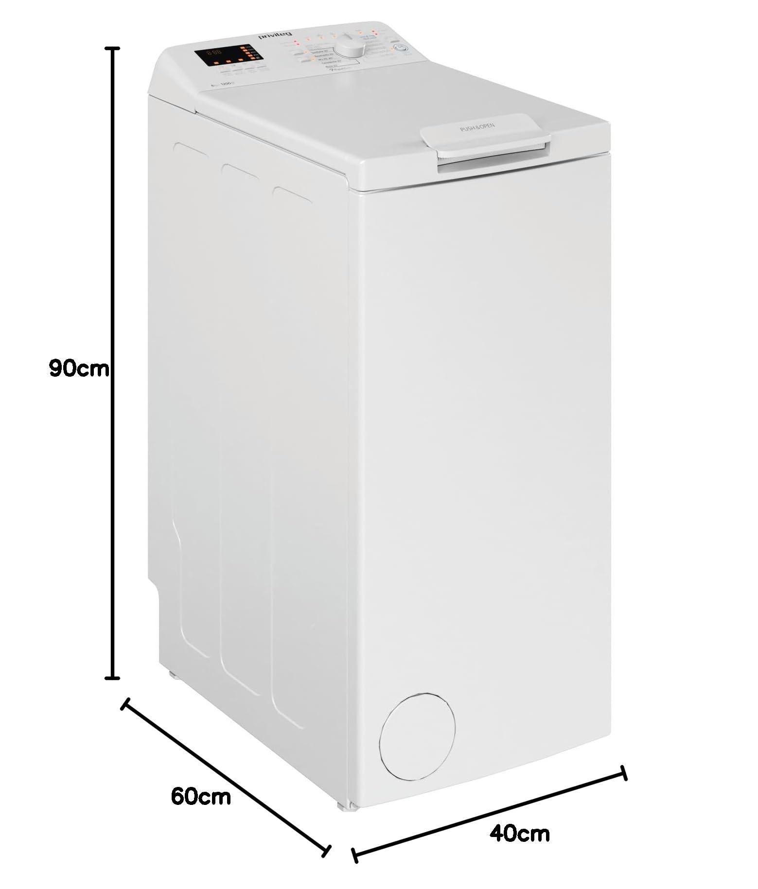 Privileg PWT C S6245E Waschmaschine Toplader/1200 UpM/6 kg/EEK C/Turn&Go Programm/Rapid Wash/Automatische Trommelpositionierung/Extra Spülen/Energy Saver/Mehrfachwasserschutz/Extra Waschen