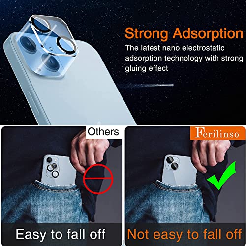 Ferilinso For Iphone 14 Iphone 14 Plus Camera Lens Protector For Iphone 13 13 Mini Camera Lens Protector Accessories Camera Cover 9H Glass Unbreakable Protection Case Friendly 6 Pack #TOP5