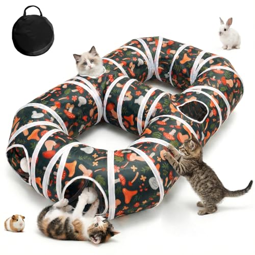 Katzenspielzeug Katzentunnel Katze Spielzeug Hundenspielzeug Spieltunnel Faltbar interaktives Pop-Up-Labyrinthhaus-Spielzeug für Kätzchen Welpen Kaninchen kleine Hunde (8-förmig)