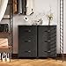 AODK Dresser for Bedroom Nightstand Small Dressers Chest of Drawers End Table for Living Room, Closet Dresser with 3 Storage Drawers Organizer Clothes, Black