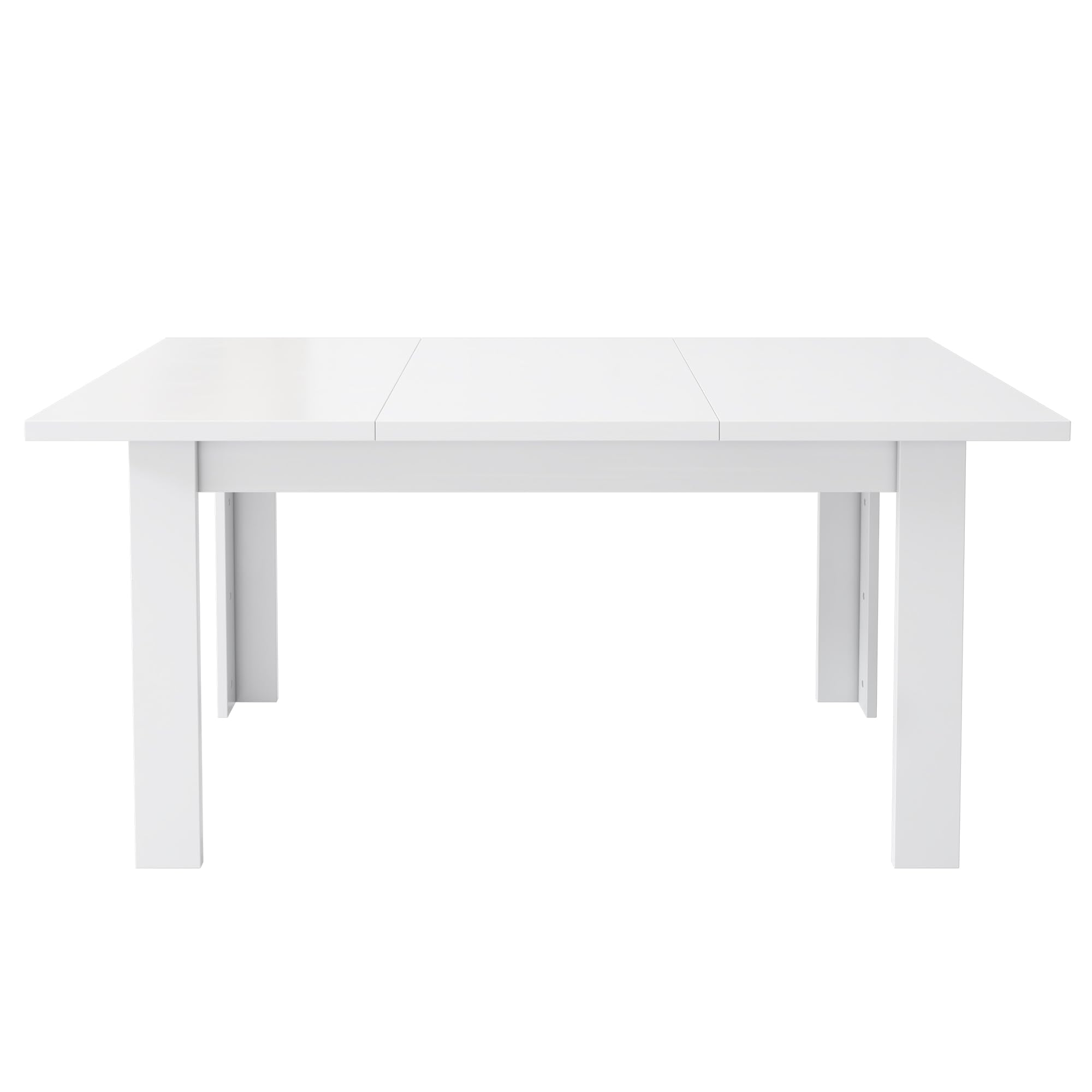 Merax Esstisch 120x70 cm mit verstecktem Stauraum, moderner rechteckiger Küchentisch, platzsparend, multifunktional als Schreibtisch oder Kaffeetisch, weiß