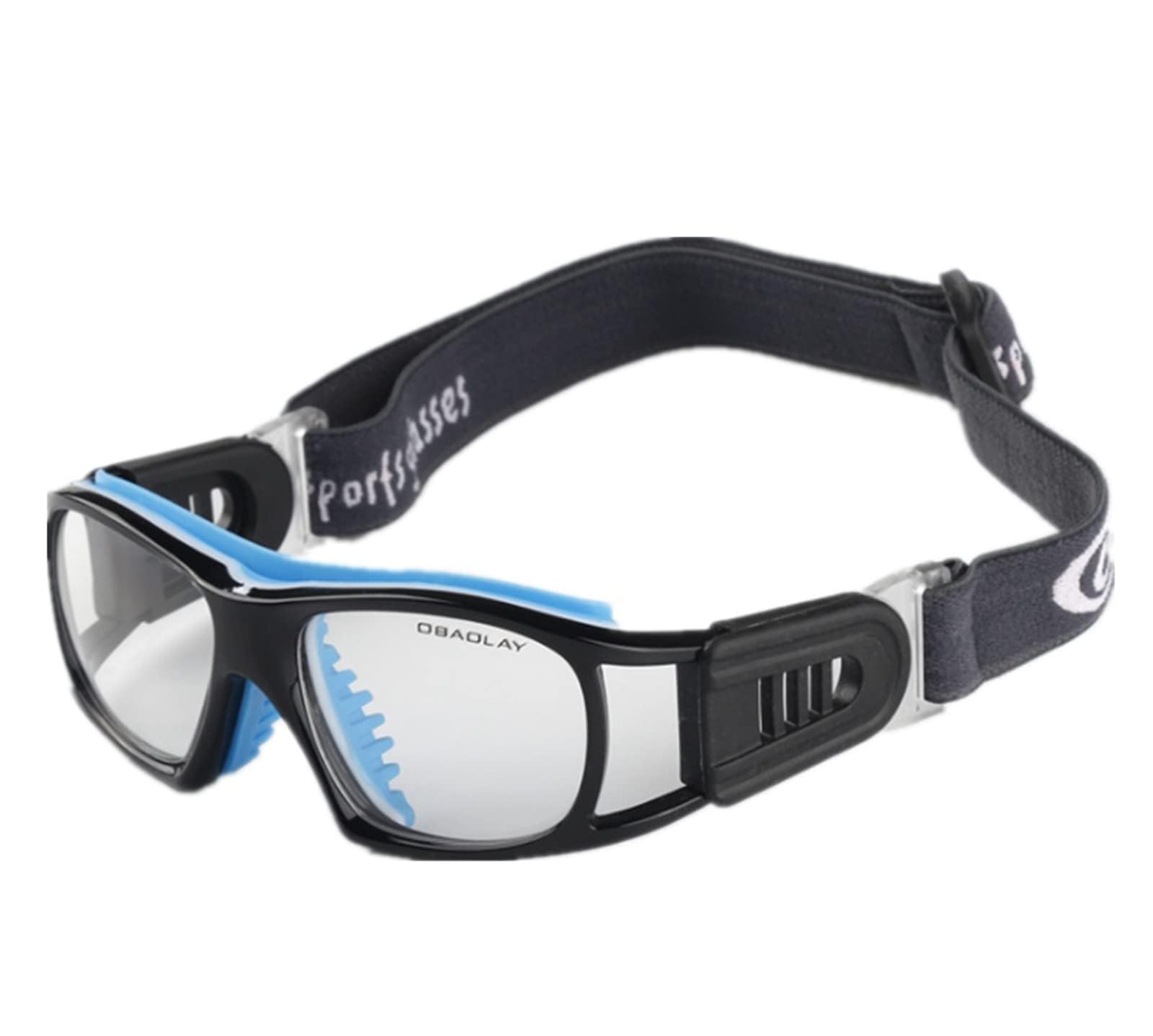 Basketballbrille, Anti-Beschlag-Sportbrille, Racquetball, Fußball, Schutzbrille mit verstellbarem Riemen, für Erwachsene