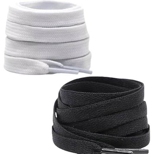 Kit 2 Pares de Cadarços 110cm – Para Tênis, Botas e Calçados Casuais ou Sociais, Resistentes e Duráveis