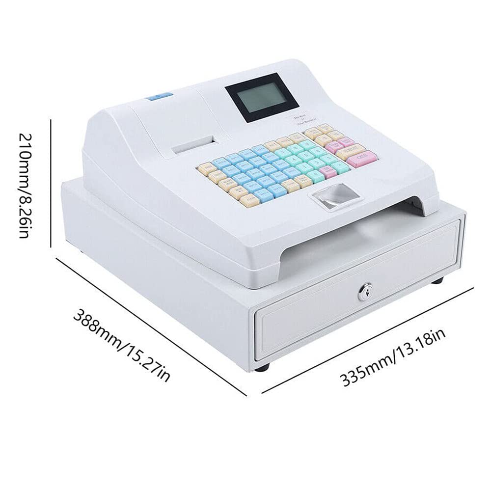 Caja registradora electrónica, Caja registradora electrónica de supermercados (con 48 Teclas) adecuadas para Tiendas minoristas y supermercados de restaurantes,cashregister