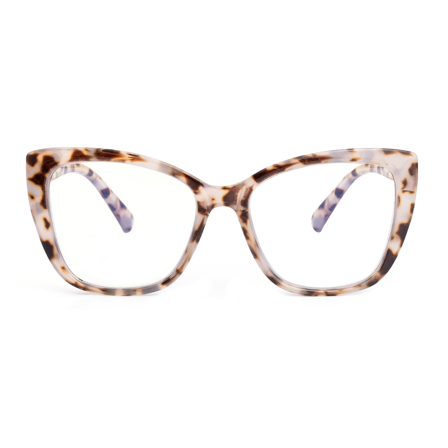 SKYWAY 2er-Pack Übergröße Lesebrille Damen, Groß Mode Quadratische Cat Eye Computerbrille Blaulichtfilter Brille mit Sehstärke