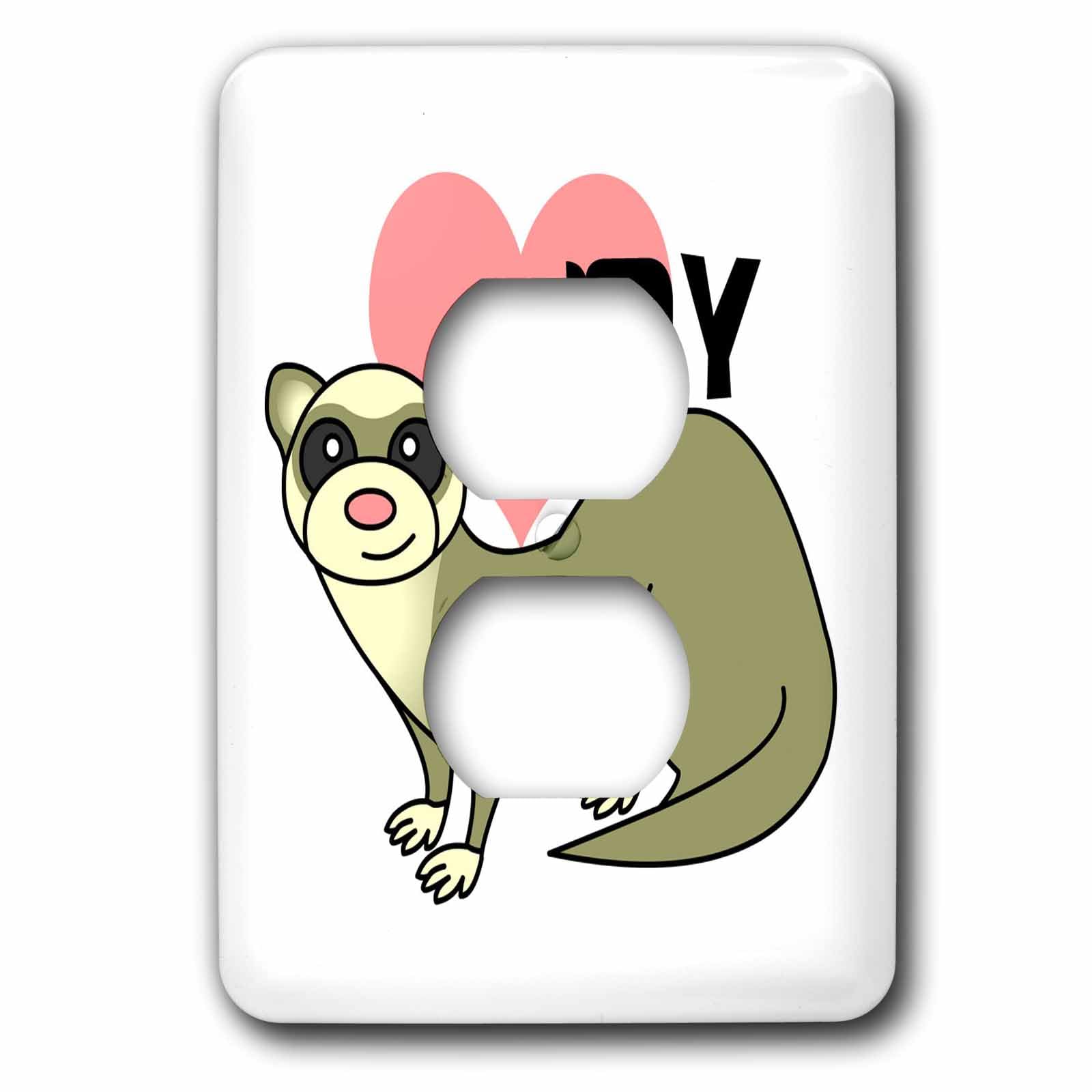 Ferret 2 prises plaque murale décorative pour chambre et salon