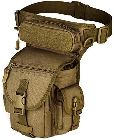 Miniatura 10 de Bolsas de escalada  Bolsa táctica de nailon impermeable para pierna caída, sistema Molle, herramienta de caza, cinturón para el muslo, bolsa para