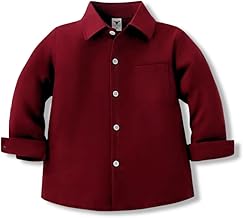 Shirt for Kids | Long Sleeve Club Collar Shirts | Formal and Casual Wear | Stylish Solid Shirt for Boys and Girls | Regular Fit Buttoned and Chest Pocket