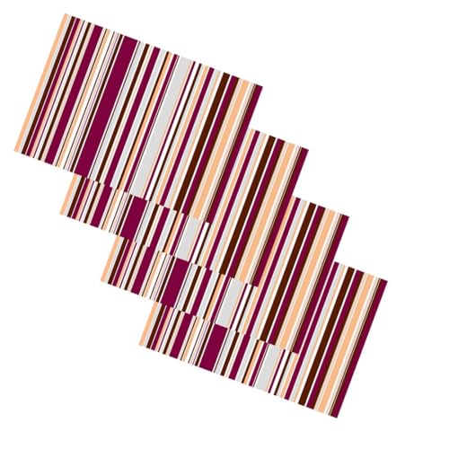 MAQA 250 pezzi tovagliette carta monouso, Tovaglietta americana colorata 30x40 cm, ideale come sottopiatto a righe Bordeaux