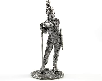 Anglo-Saxon 5th century AD century metal sculpture. Collection 54mm scale 1/32 miniature figurine. Tin toy soldiers