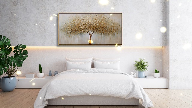 Amazon.com: Abstract Wall Art Gold Tree of Life Framed Artwork