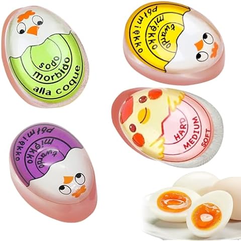 4Pcs Colour Changing Egg Timers Set Cover