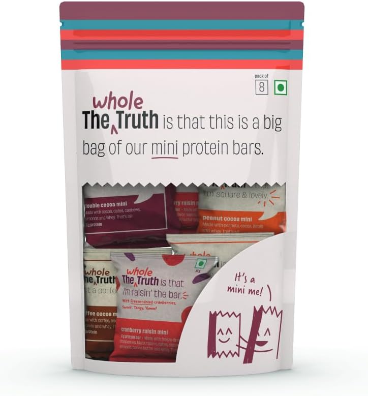 Protein Bar Minis - The Everyone Party - All-in-One - Pack of 8-8 x 27g - All Natural