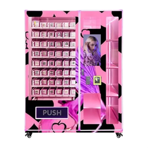 Large-Capacity Custom Beauty Vending Machine with Sample Exhibit Shelf, Self-Service Hair Eyelash Cosmetics Makeup Skincare Perfume Vending Machine, for Commercial, Shopping Mall & Beauty Salons