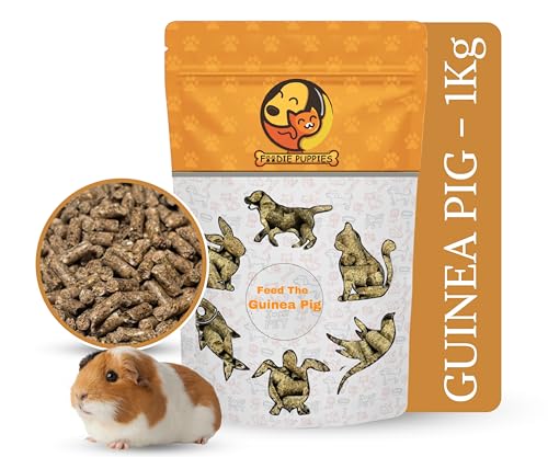 Image of Foodie Puppies Premium Guinea Pig Food Pellets | Highly Nutritious Diet Essential Ingredients for a Healthy and Active Lifestyle for Adult & Young Guinea Pigs (Pouch - Guinea Pig Food, 1Kg)