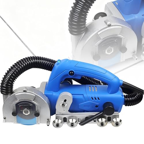 SSQUZA 1200w Nettoyeur De Joints De Carrelage électrique avec Rebond Automatique, 9000 TR/Min, Couvercle Transparent, Poulie D'assistance pour Bricolage Et Rénovation De Maison