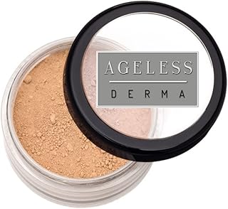 Base de maquillaje mineral en polvo facial. B...