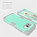Samsung Galaxy S8 Plus Case, VPR 3 in 1 Hybrid Cover Hard PC Soft Silicone Rubber Heavy Duty Shock Absorbing Protective Defender Case for Samsung Galaxy S8 + Plus (2017) 6.2 inch (Mint+Grey)