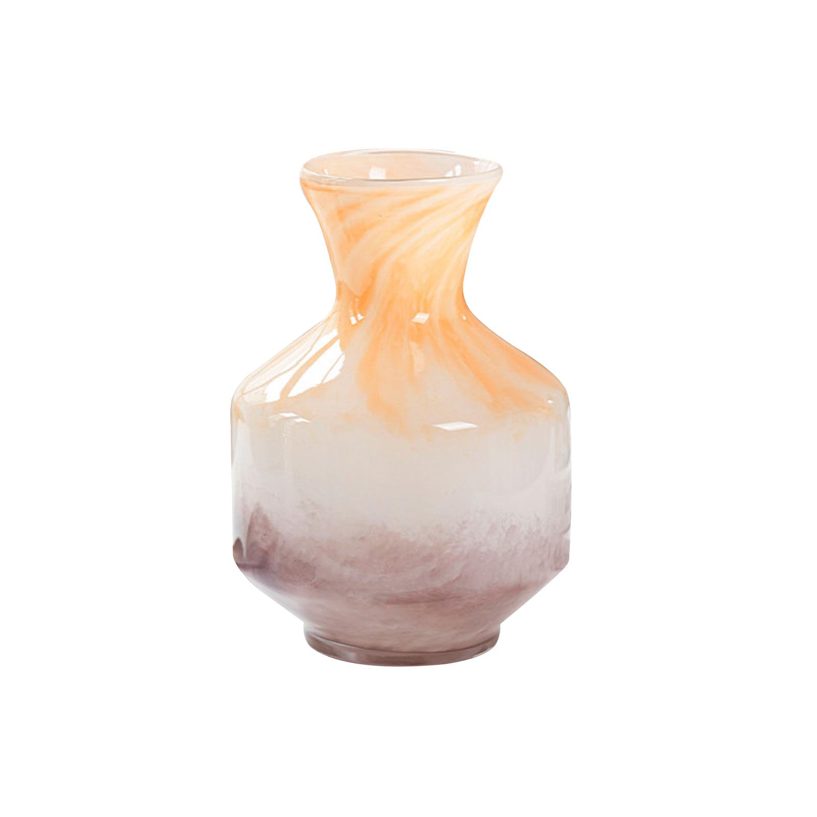 Vintage Countertop Vase, Art Glass Vase, Ornament for Roses, Orchids, Chrysanthemums, Lilies, Eucalyptus, Height 26CM/27CM(Size:H26CM,Color:colorful A)