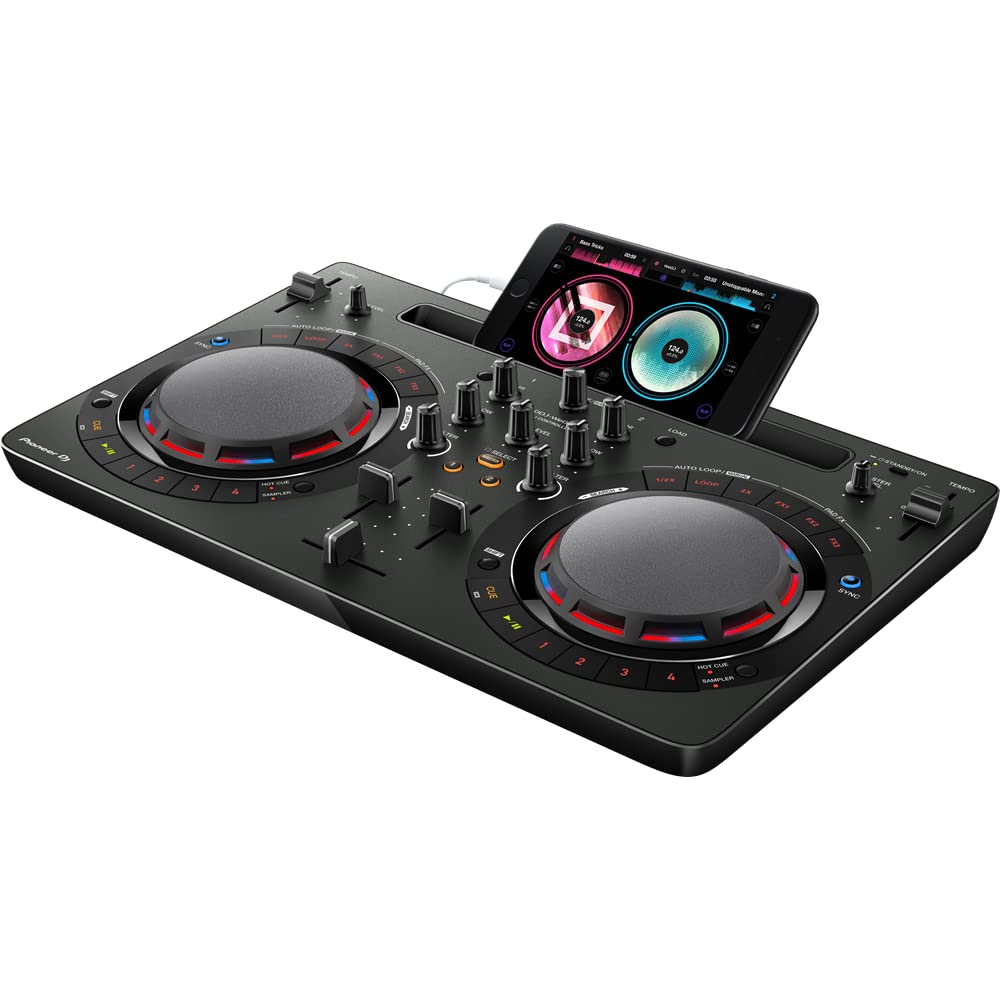 Pioneer DJ DDJ-WeGO4-K - Controlador portátil de DJ - Compatible con iOS (Negro)