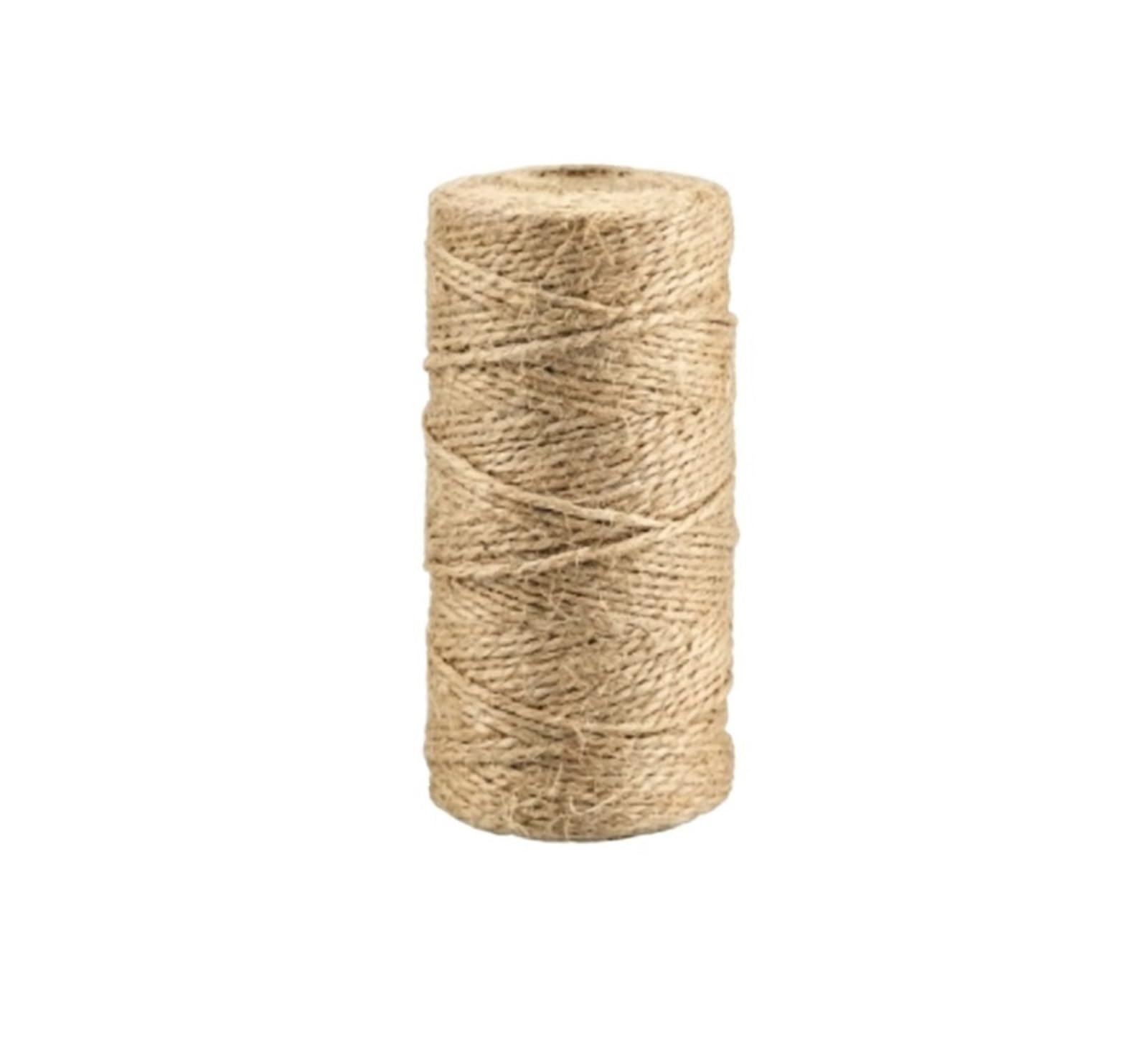 Cuerda de yute natural de 2 mm y 328 pies, cordel decorativo inodoro para manualidades DIY