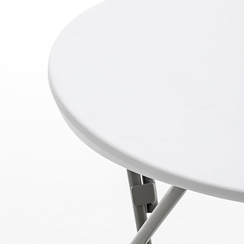 Miniatura 6 de BTEXPERT Mesa plegable redonda de plástico de 24 pulgadas, portátil, comercial, para picnic, fiesta, camping, banquete, tarjetas, comedor, boda,