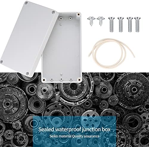 Waterproof Junction Project Box, Plastic ABS IP65 Electronic Enclosure Box for Electronics, Cables, Power, Instrument Case Box - 158 x 90 x 60 mm (White)