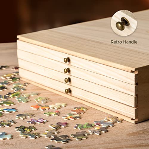 Trieurs puzzle pour le rangement en bois léger avec plateau de tri Becko US - 6