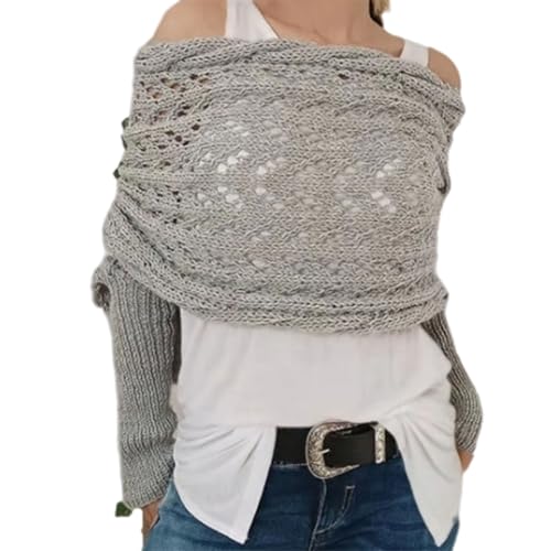Cradlewaver Scarf with Sleeves, Multifunctional Scarf with Sleeves for Women, Knitted Shawl Wraps for Women