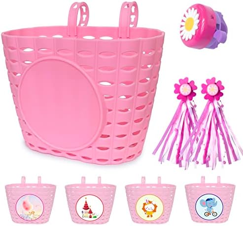 Noviko Girl Bike Basket Kid Bicycle Basket Bike Accessories for Girls