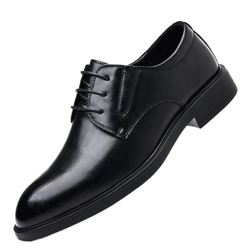 Men Lace-Up Business Dress Shoes Casual Wedding Groom Formal Leather Footwear Comfortable Stylish