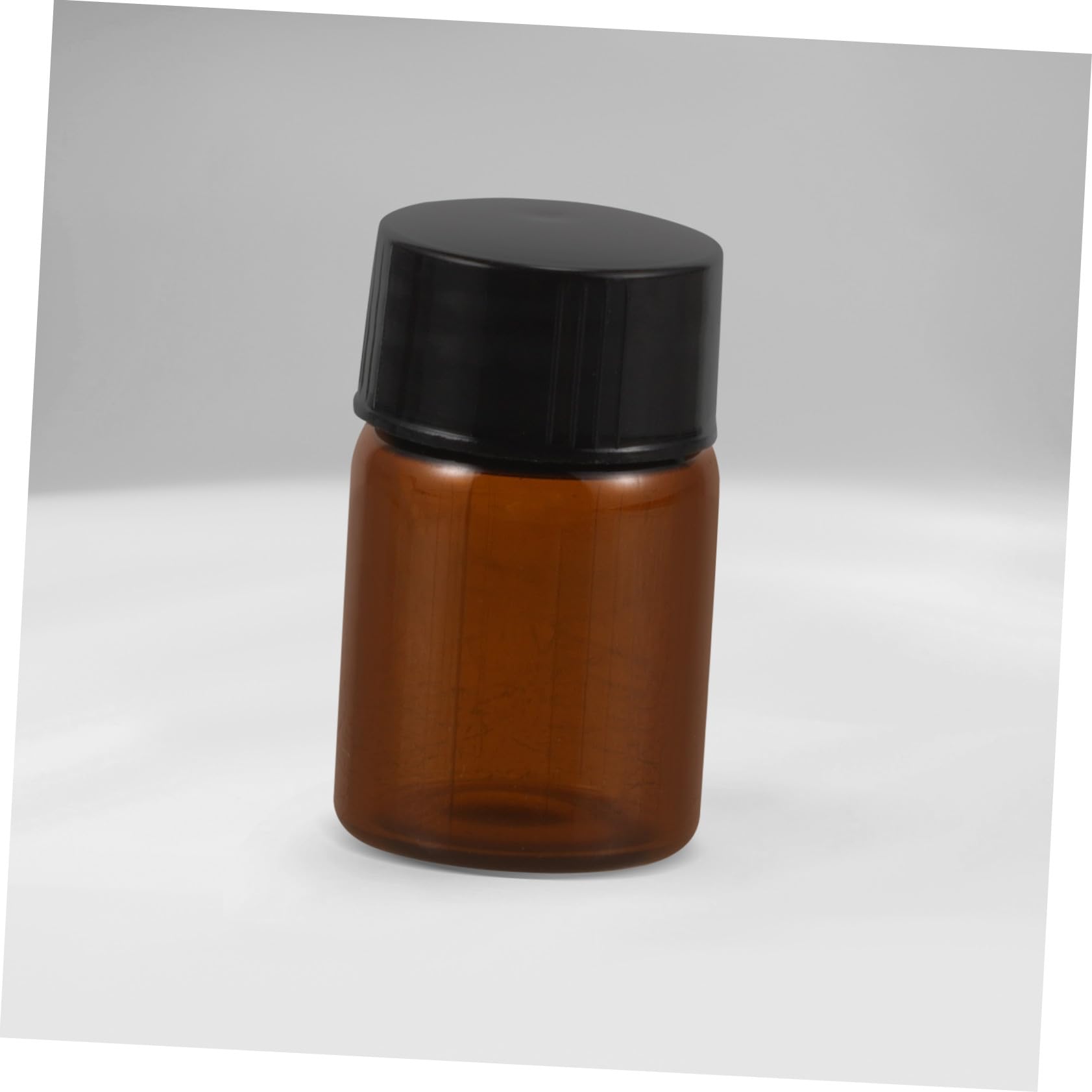 Cabilock 100 Piezas Botellas de Viaje para Maquillaje Unidades Frascos Rellenable de Vidrio con Tapa Negra Dispensadores Cosméticos Portátiles para Loción y Aceites Esenciales