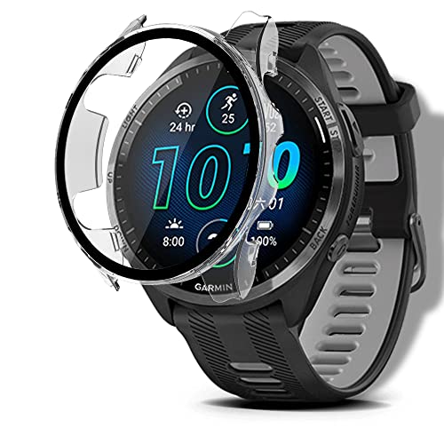SeGinn ケース Garmin Forerunner 965 対応 保護カバー PC素材 全面保護 耐衝撃 強化ガラス 高透過率 キズ防止 指紋防止 軽量 装着簡単 Garmin Forerunner 965 用 保護ケース(透明) SeGinn ケース Garmin Forerunner 965 対応 保護カバー PC素材 全面保護 耐衝撃 強化ガラス 高透過率 キズ防止 指紋防止 軽量 装着簡単 Garmin Forerunner 965 用 保護ケース(透明)