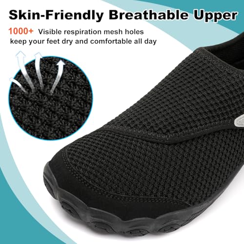 relxfeet Walking Shoes Women Men Wide Diabetic Shoes Adjustable Barefoot Shoes Zero Drop Lightweight Sneakers for Edema Swollen Feet Size 4-134