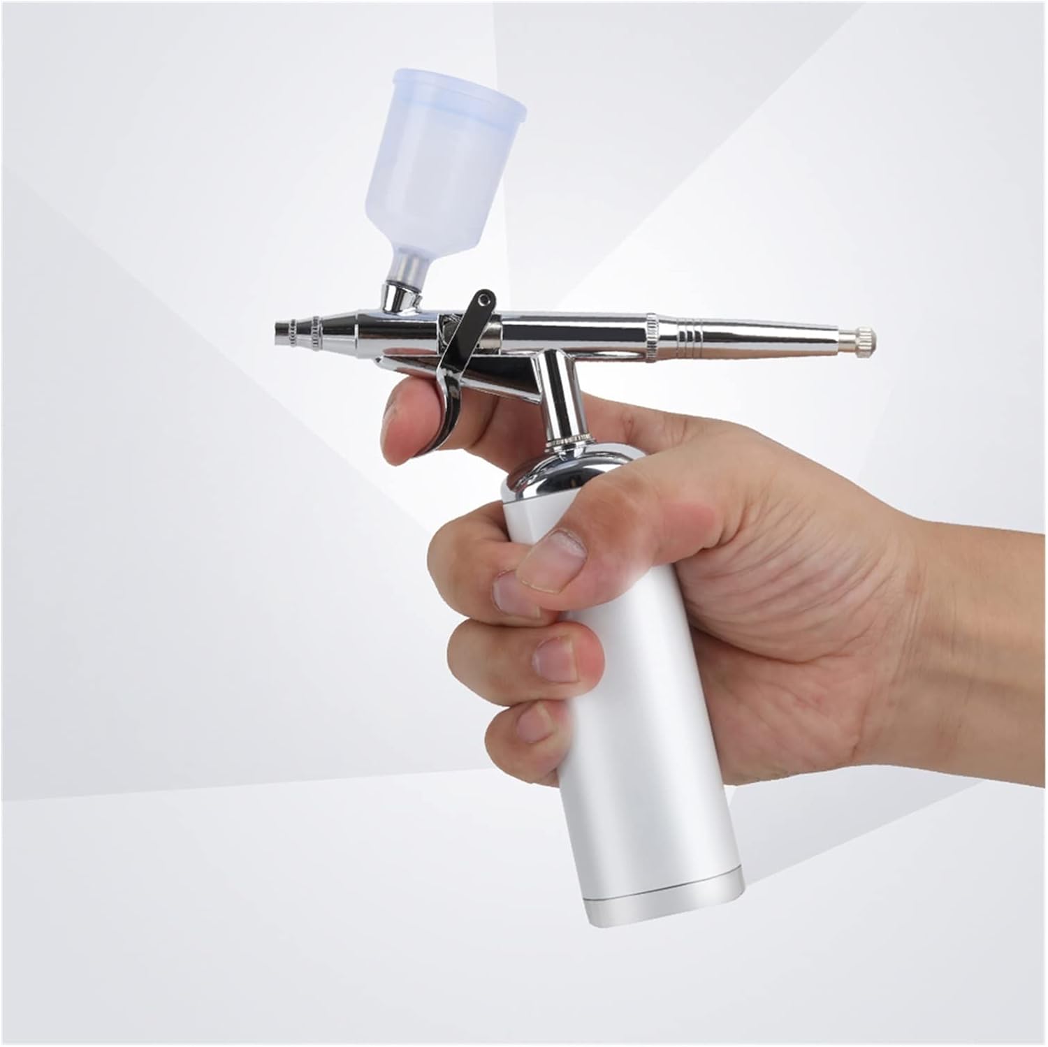 Sand Blaster Airbrush Painting Kit Upgrade Spray Handheld Cordless Air Brush with Compressor for Makeup Tattoo (Color : White)