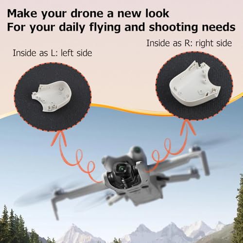 Image of 2PCS for DJI Mini 4 Pro Side Cover Replacement for DJI Mini 4 Pro Gimbal Side Caps Protective Cover Drones Accessories Parts with Tools(Left +Right)