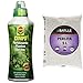 COMPO Fertilizante de plantas verdes para plantas de interior, balcón y terraza, Con extra de potasio y hierro + Semillas Batlle - Sustrato Perlita 5 L, Color Blanco y turquesa