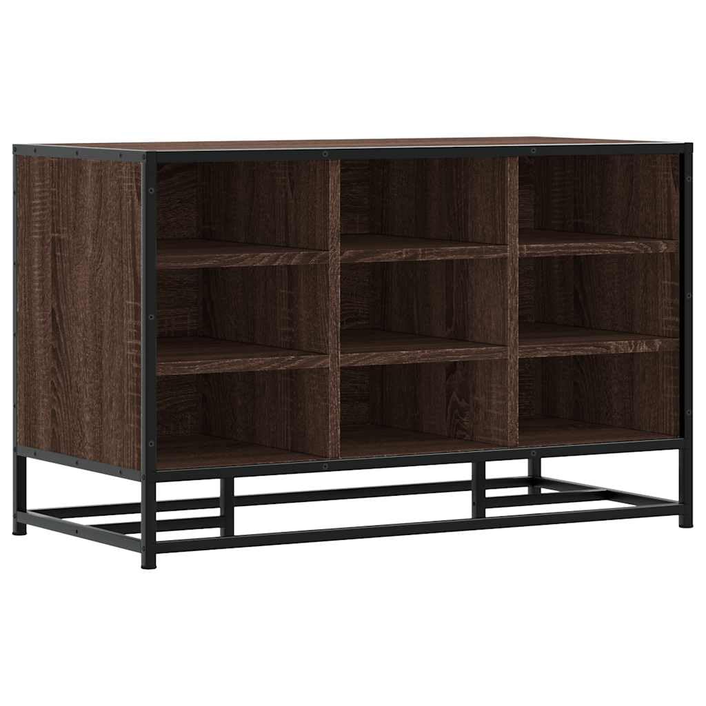 Banc à chaussures en chêne marron 84cm pour entrée moderne et organisée