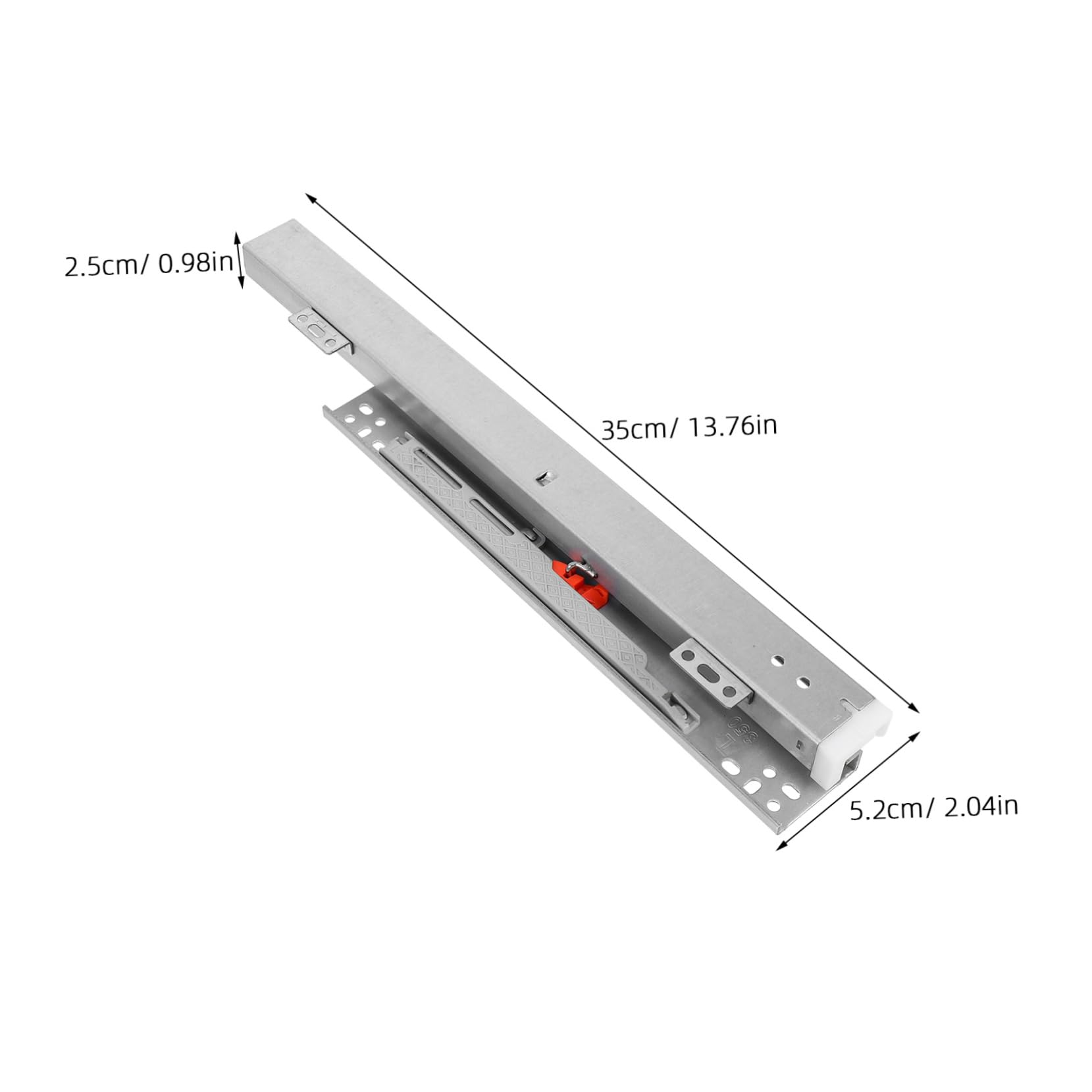 Coulisseaux de Tiroir à Extension Complète Fermeture Automatique 2pcs