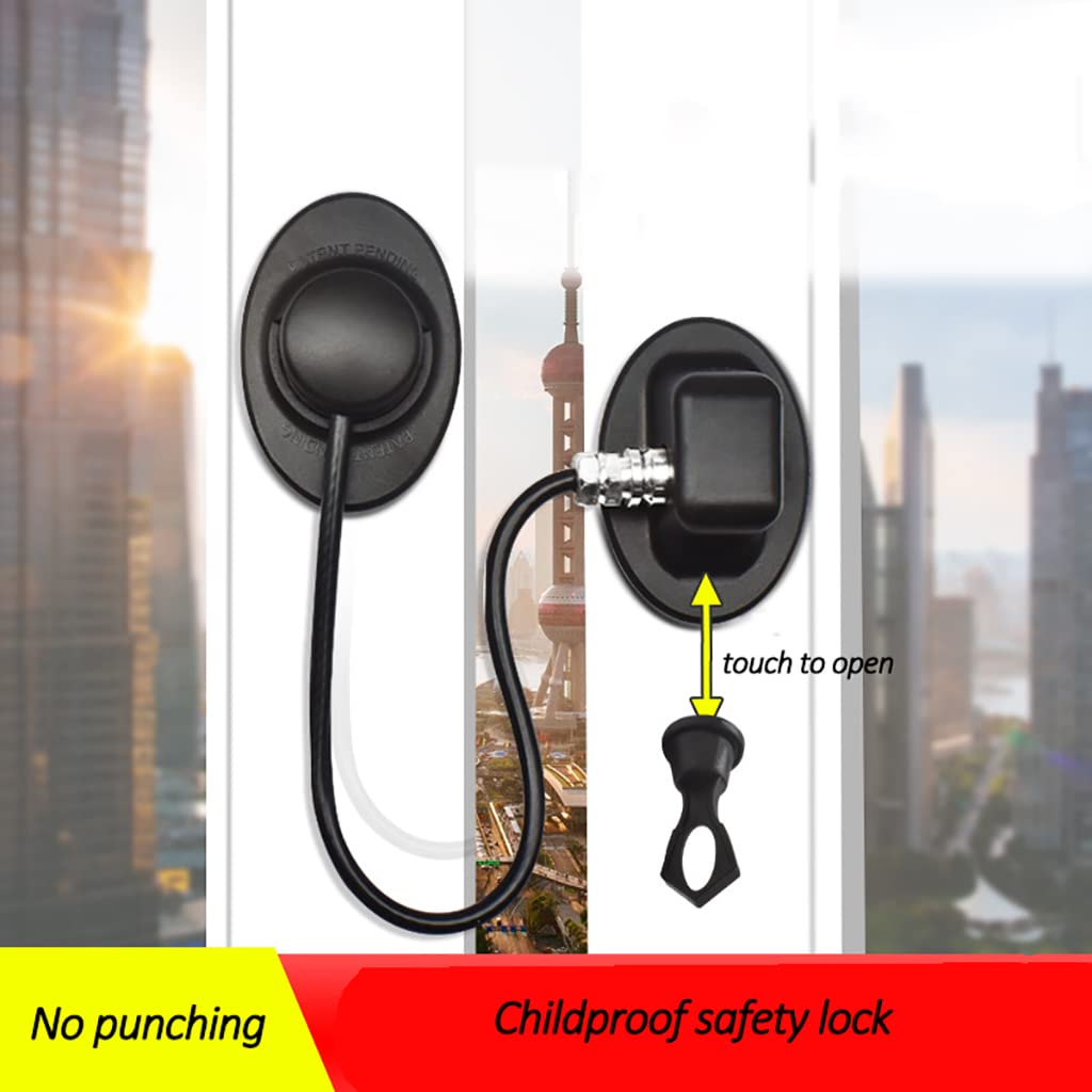 Cerraduras de ventana, restrictor de ventana, tamaño de espacio de ventana ajustable Restrictor de ventana de seguridad a prueba de niños, limitador de cerraduras de prevención de caídas Fácil de inst