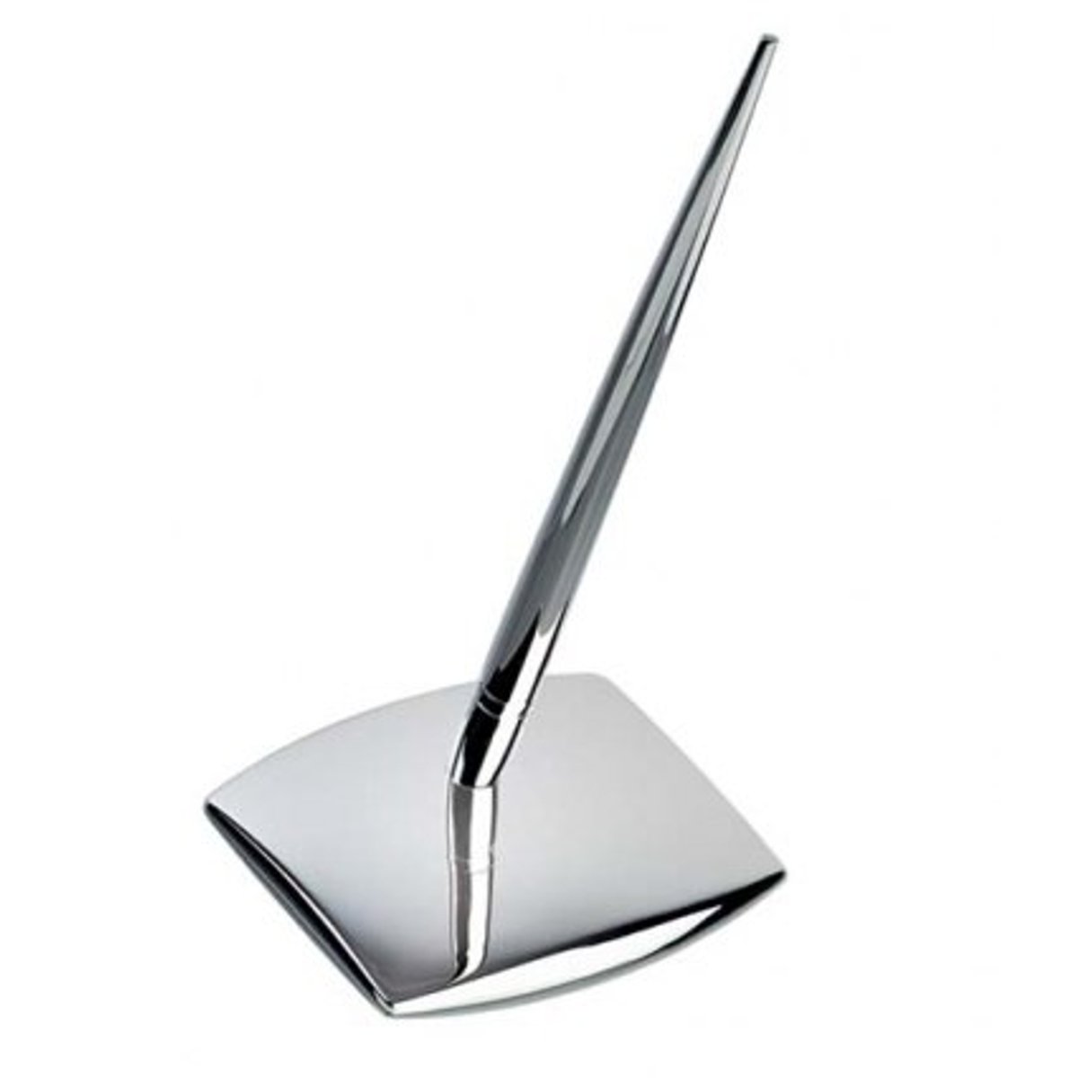 Schreibtisch-Set: Kugelschreiber mit Halter (8x7 cm) | Silber Plated versilbert | Edles Geschenk | In Geschenkbox