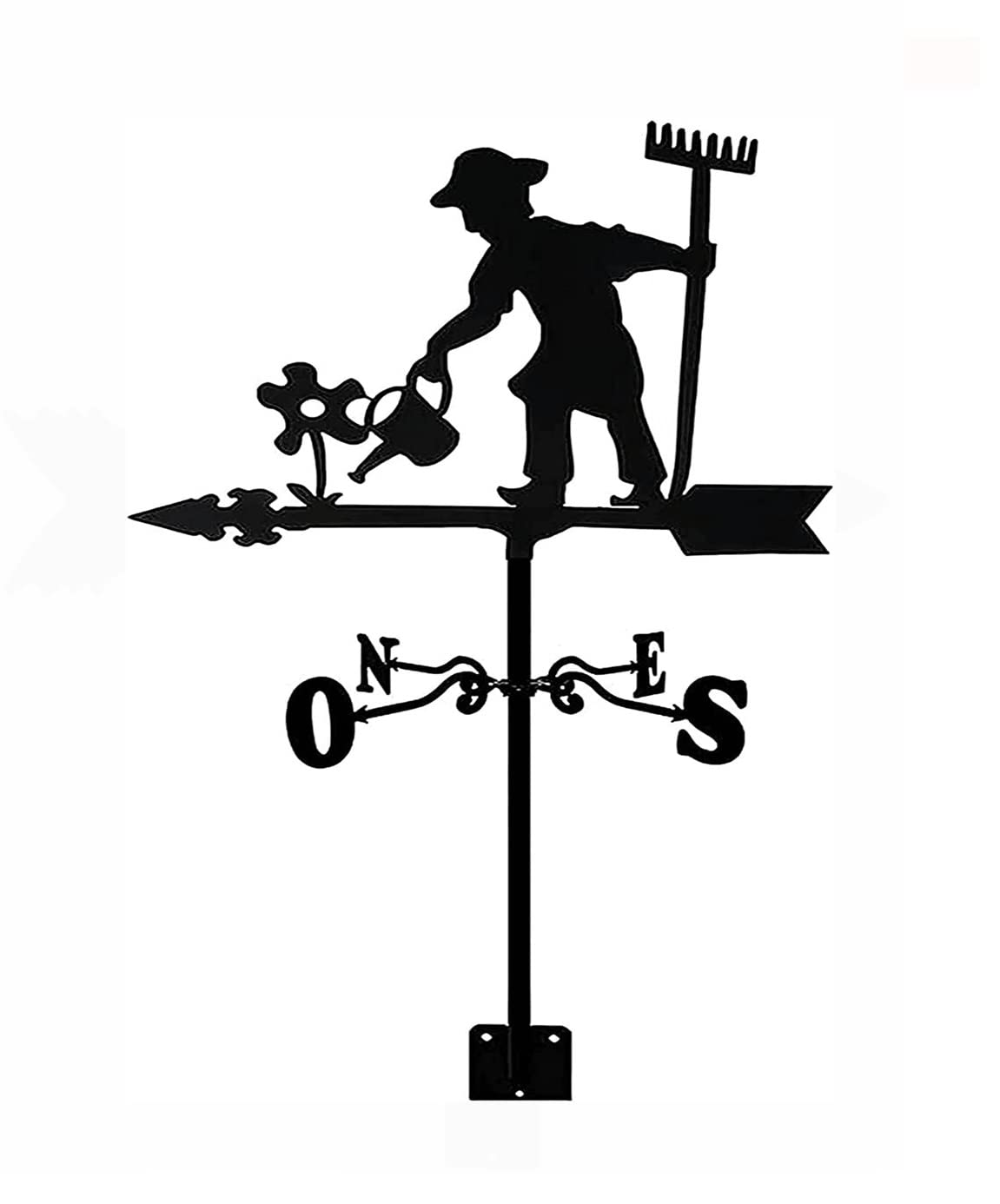 WIQUYBML Weathervane Metal Wind Vane for Outdoor Decoration and Indication in Gardens, Roofs, Farms Barns/B/35 * 50Cm