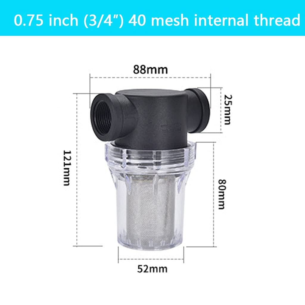 Filtri per tubi flessibili per irrigazione da giardino, filtro per tubazioni da 1/2 '' 3/4 '' 1 '', prefiltro per sistema di irrigazione in plastica per acquacoltura e tubi dell'acqua domestici