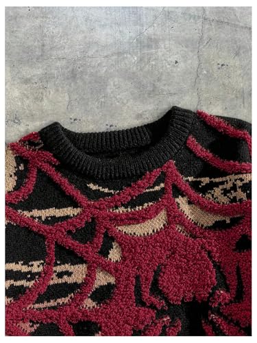 Men's Spiders Graphic Sweaters Gothic Punk Sweater Oversized Unisex Knit Tops Crew Neck Long Sleeve Streetwear3