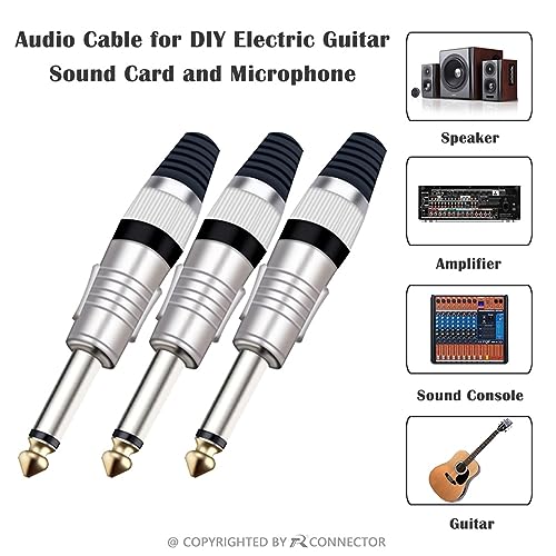 Prise microphone Jack 6.35mm pour réparer et assembler vos câbles audio abîmés - 3