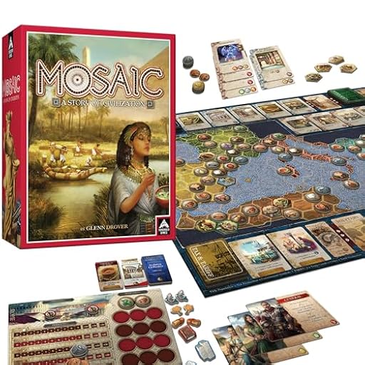 Mosaic: A Story of Civilization,Juego de Mesa de Estrategia para Adultos y Familia,Rápido, Divertido, acción y Control de área Juego,2-6 Jugadores,A Partir de 14 años,120 Minutos,by Forbidden Games | Ya disponible en tu tienda friki favorita! En mundofriki.es!