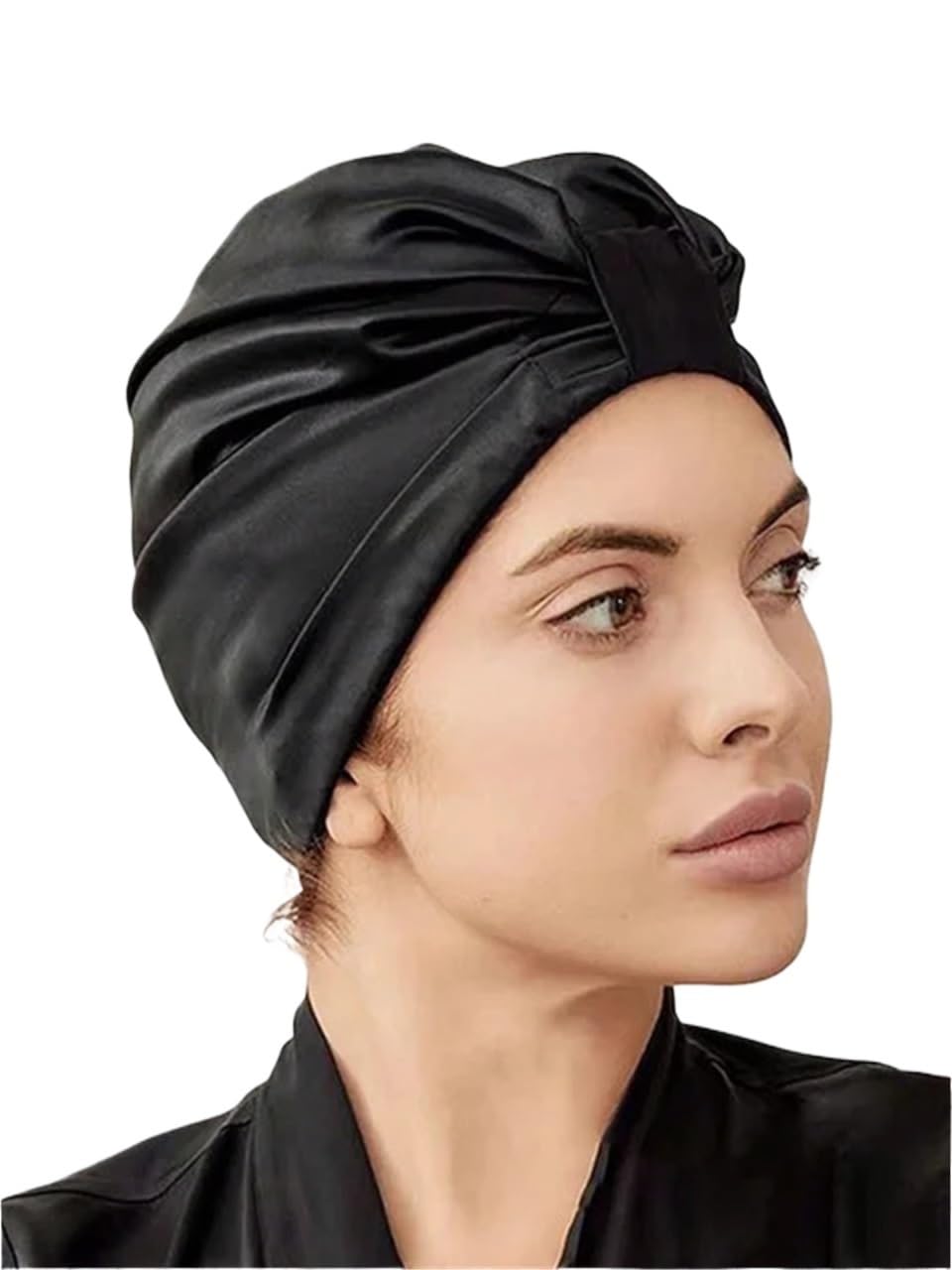 Bonnet en satin anti-frisottis pour cheveux bouclés protégeant les tresses la nuit