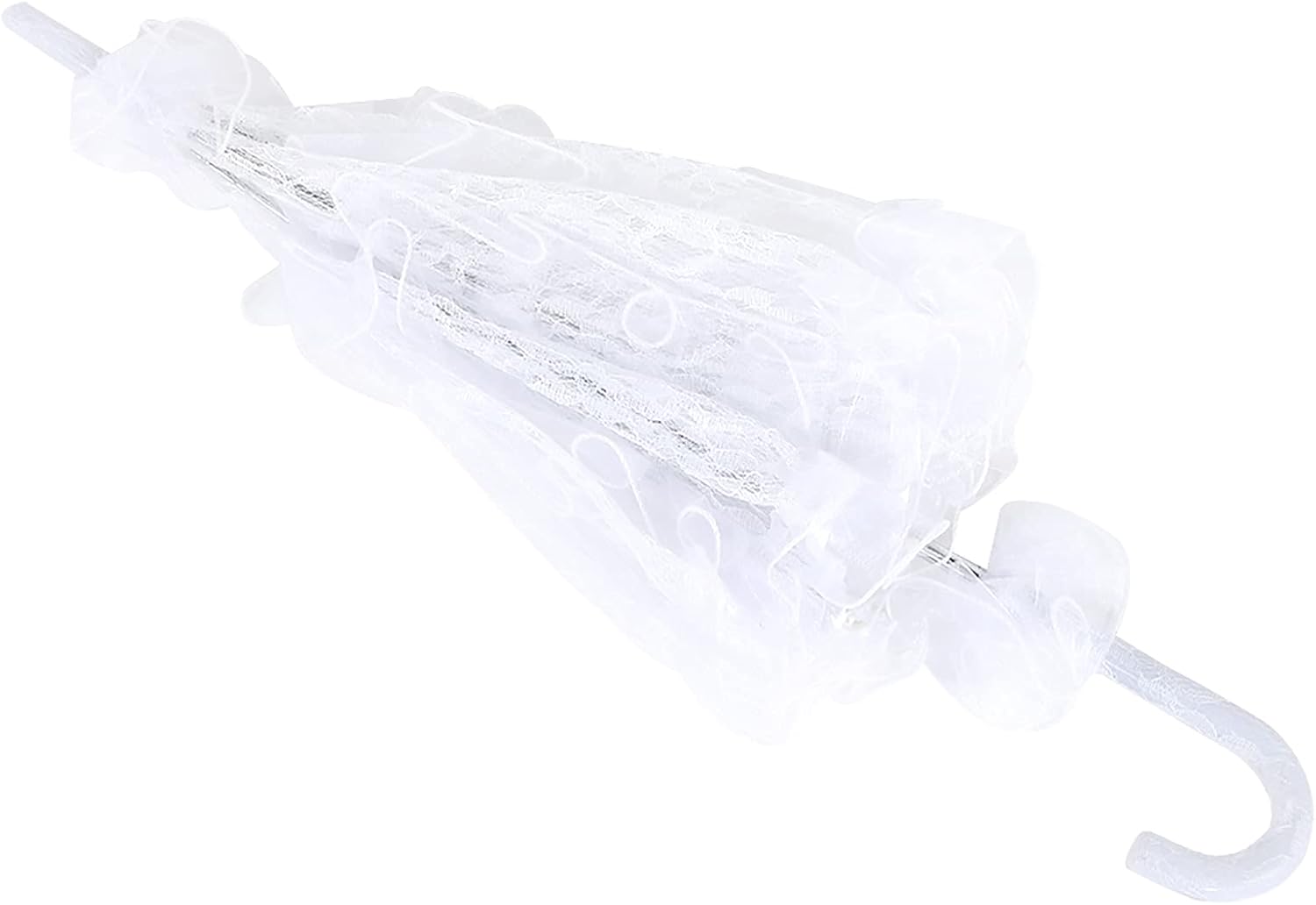 Lace Umbrella Cotton Vintage Bridal Lace Umbrella For Wedding Parasol Costume For Parties Dancing Photography Prop Decoration(white)