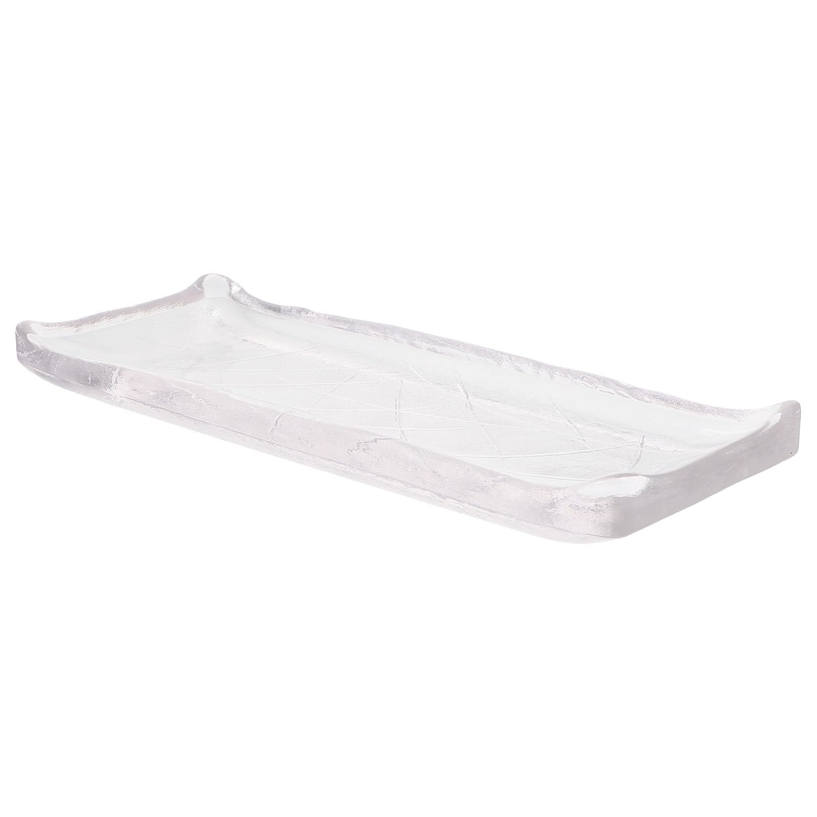 Assiette rectangulaire en verre blanc pour éviter les plats jetables
