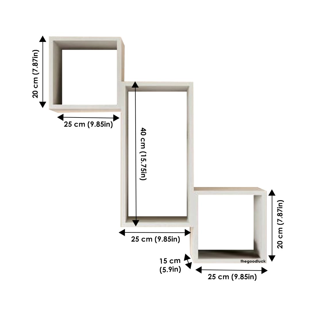 The Good Luck Grey Grove Wall Mount Shelves 2